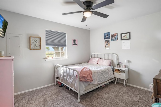 16 Clark Cir, Shawnee, OK 74804 - carpeted bedroom with baseboards and a ceiling fan