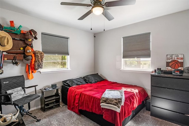16 Clark Cir, Shawnee, OK 74804 - bedroom featuring carpet and a ceiling fan