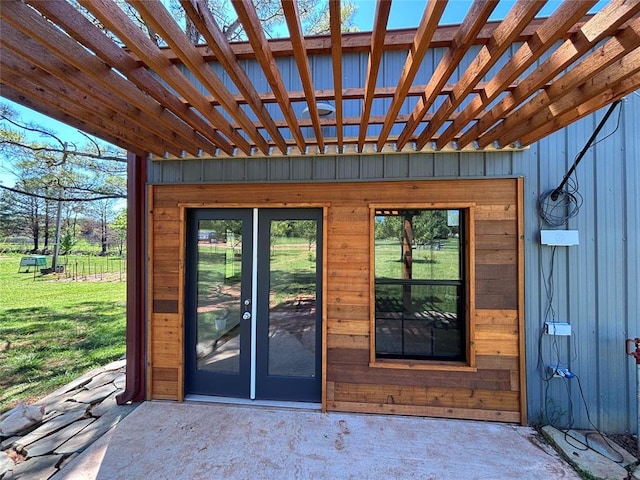 11790 E Etowah Rd, Noble, OK 73068 - view of exterior entry featuring a pergola