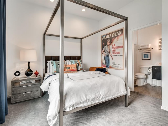 15929 Aparados Way, Edmond, OK 73013 - carpeted bedroom with ensuite bath and recessed lighting