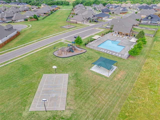 15929 Aparados Way, Edmond, OK 73013 - aerial view of residential area with a pool area
