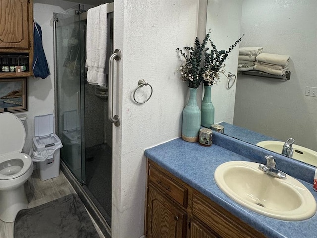 201 N Sheridan Ave, Dover, OK 73734 - full bath with toilet, a shower stall, and vanity