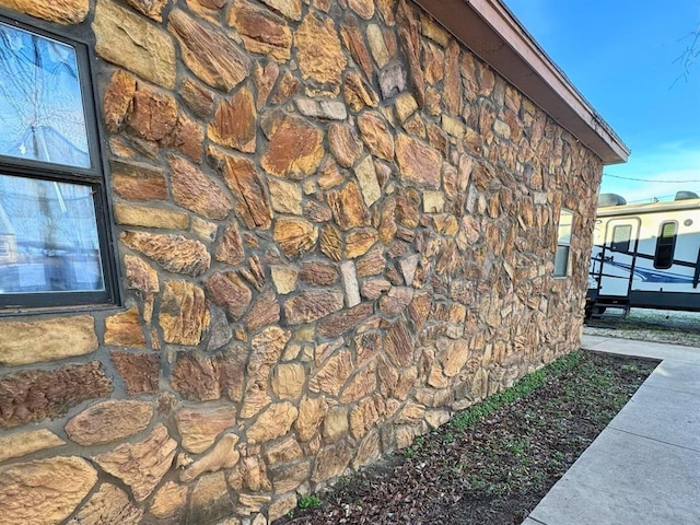 201 N Sheridan Ave, Dover, OK 73734 - view of side of property featuring stone siding