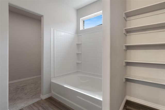 11325 SW 34th Ter, Yukon, OK 73099 - bathroom with baseboards and wood finished floors