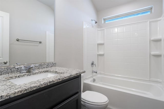11325 SW 34th Ter, Yukon, OK 73099 - full bath featuring toilet, vanity, and shower / bath combination