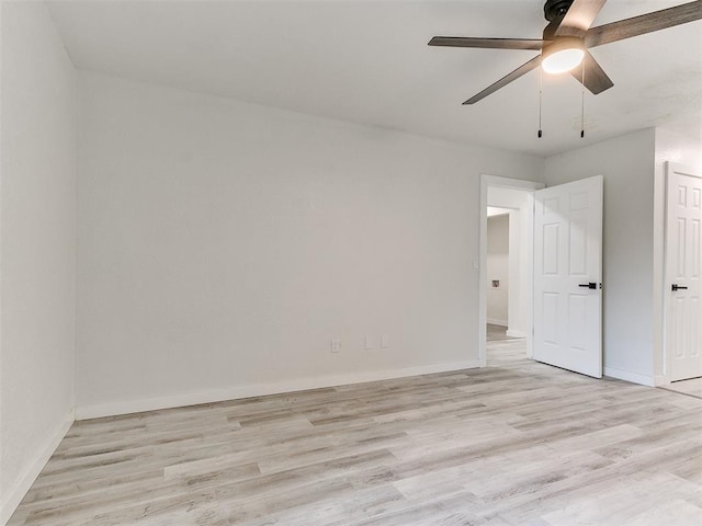 10125 N Pennsylvania Ave Unit 4, Oklahoma City, OK 73120 - unfurnished room featuring a ceiling fan, light wood-style floors, and baseboards