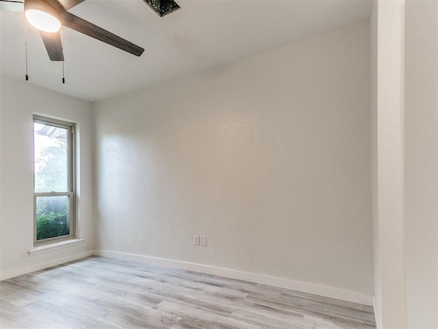 10125 N Pennsylvania Ave Unit 4, Oklahoma City, OK 73120 - spare room with light wood-style floors, baseboards, and a ceiling fan