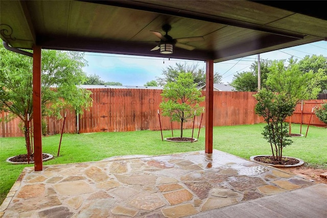 1417 Dustbowl Ln, Altus, OK 73521 - view of patio with ceiling fan