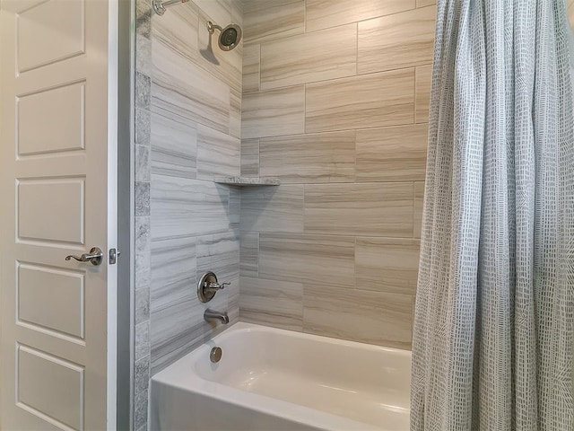 12801 Red Spruce Cir, Oklahoma City, OK 73142 - bathroom with shower / bath combo with shower curtain