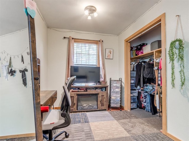 43 W Shore Dr, Arcadia, OK 73007 - office with baseboards and carpet flooring