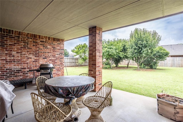 3417 Lyle Rd, Weatherford, OK 73096 - view of patio / terrace with a grill and outdoor dining space