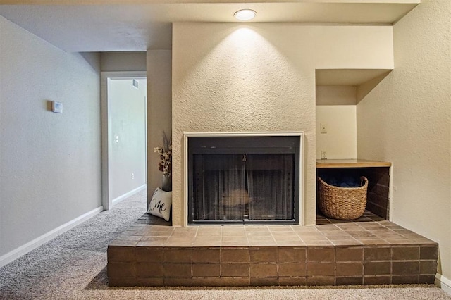 600 NW 4th St Unit 319N, Oklahoma City, OK 73102 - detailed view of a fireplace and carpet floors