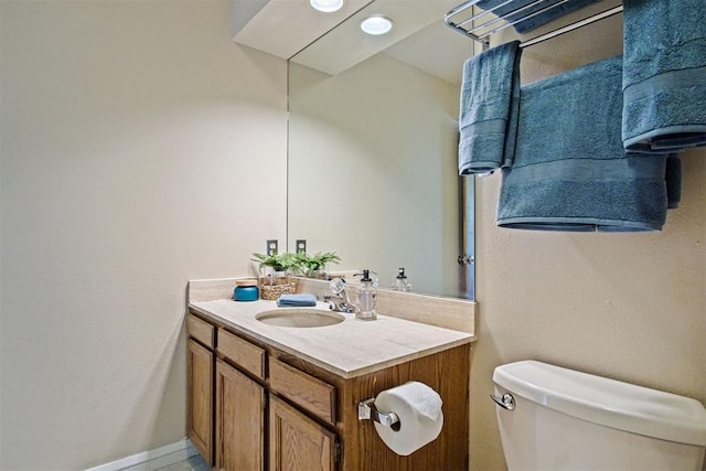600 NW 4th St Unit 319N, Oklahoma City, OK 73102 - half bath featuring vanity and toilet