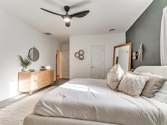 1604 NW 29th St, Oklahoma City, OK 73106 - bedroom featuring light carpet and ceiling fan