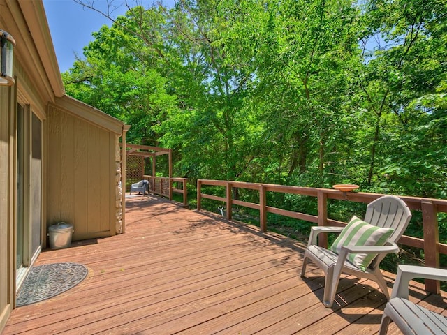 5101 Long Branch Ln, Edmond, OK 73034 - view of wooden terrace