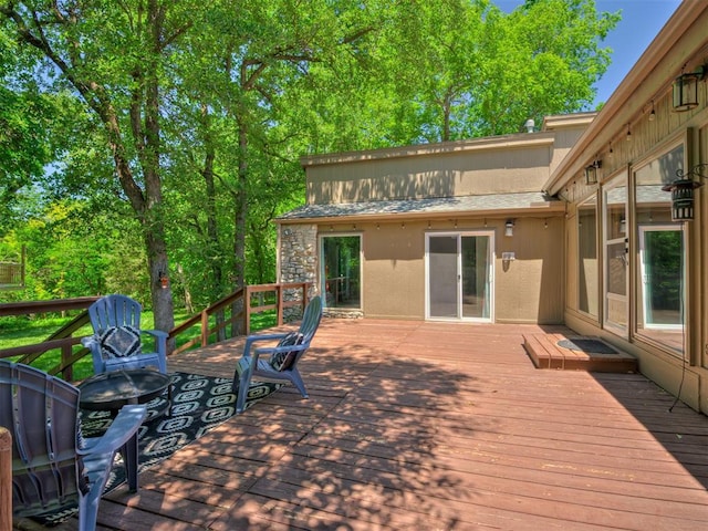 5101 Long Branch Ln, Edmond, OK 73034 - view of wooden deck