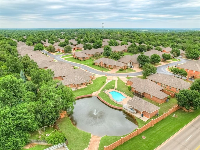 4033 NE 138th St, Edmond, OK 73013 - aerial perspective of suburban area with a pool
