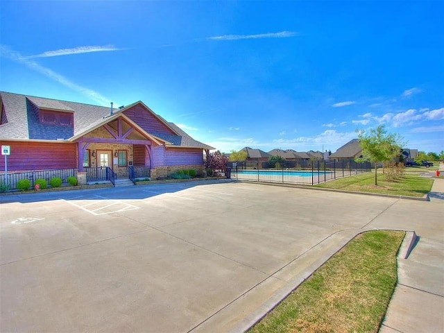 9316 NW 84th St, Yukon, OK 73099 - exterior space featuring a pool