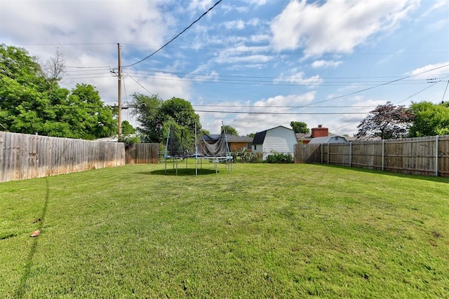 2805 SW 54th Pl, Oklahoma City, OK 73119 - view of yard featuring a trampoline