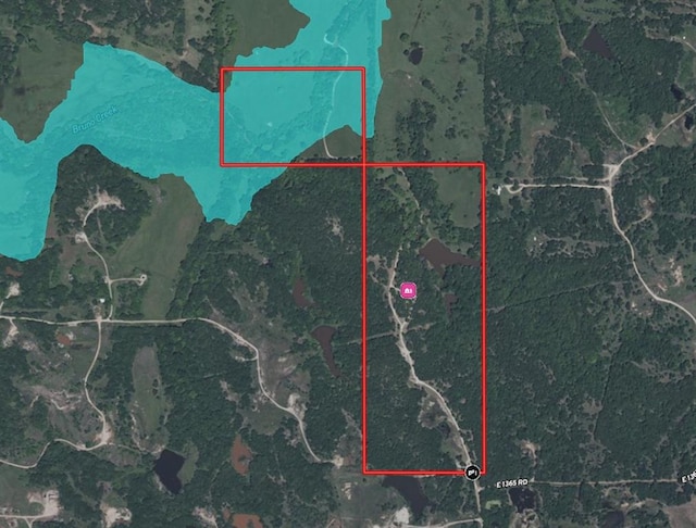 36578 Ns 3500th St, Konawa, OK 74849 - map / location with property parcel outlined