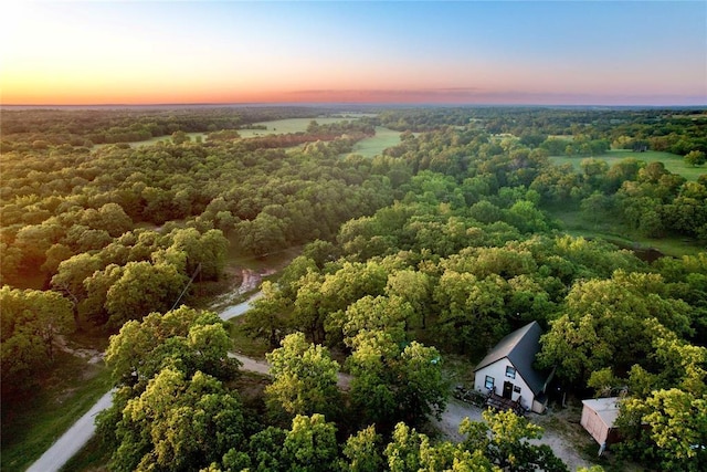 36578 Ns 3500th St, Konawa, OK 74849 - aerial view at dusk of a forest view