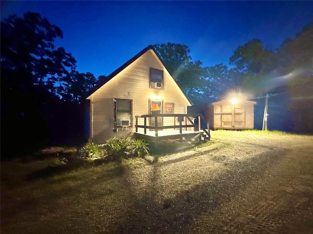 36578 Ns 3500th St, Konawa, OK 74849 - view of back of house at twilight