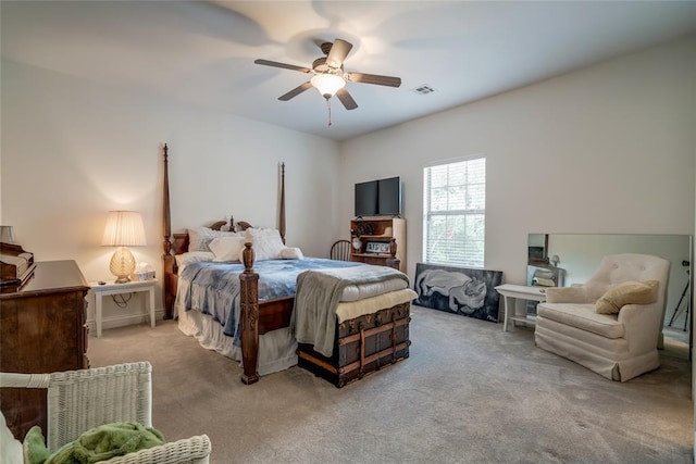8025 Redbud Canyon Trl, Edmond, OK 73034 - bedroom with carpet flooring and ceiling fan
