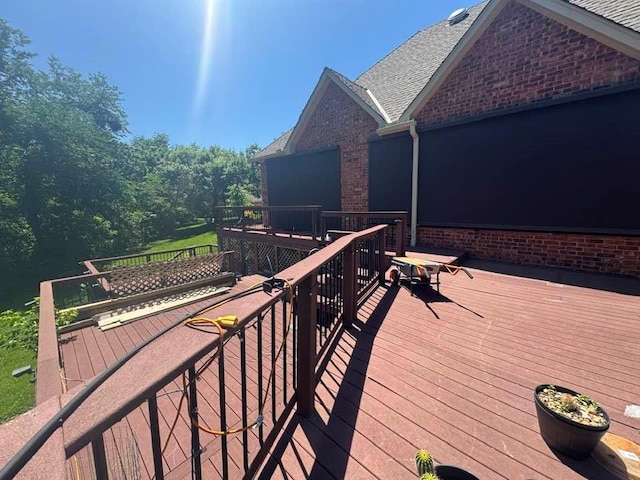 3826 Creek Bank Dr, Edmond, OK 73003 - view of wooden terrace