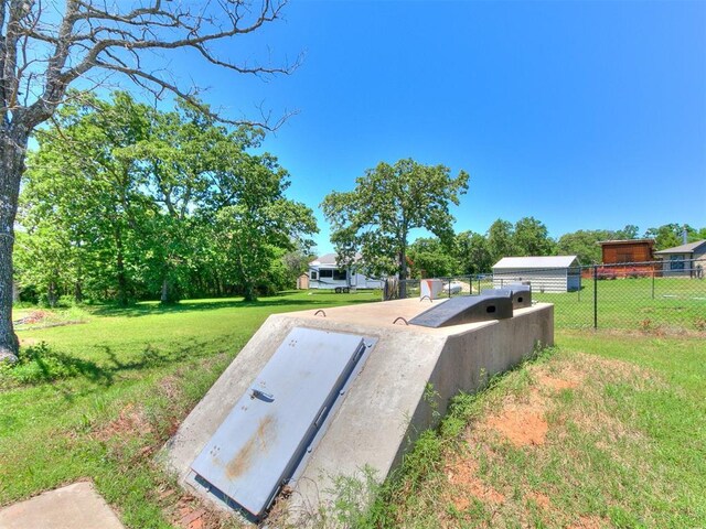 5509 Old Town St, Newalla, OK 74857 - entry to storm shelter
