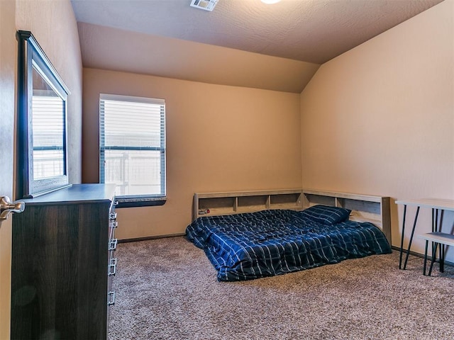 17016 Barcelona Dr, Oklahoma City, OK 73170 - bedroom with carpet flooring, vaulted ceiling, and baseboards