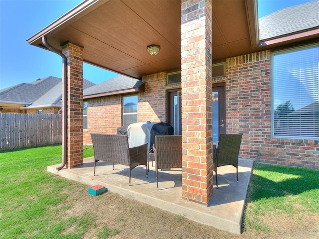 17016 Barcelona Dr, Oklahoma City, OK 73170 - view of patio with a grill
