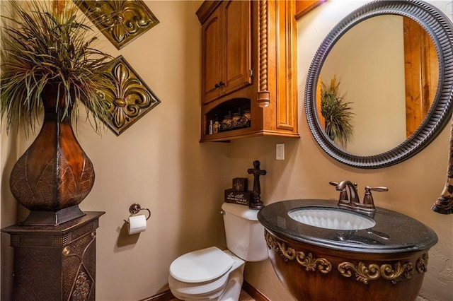 16000 SW 25th St, Oklahoma City, OK 73036 - half bathroom featuring toilet, a sink, and baseboards