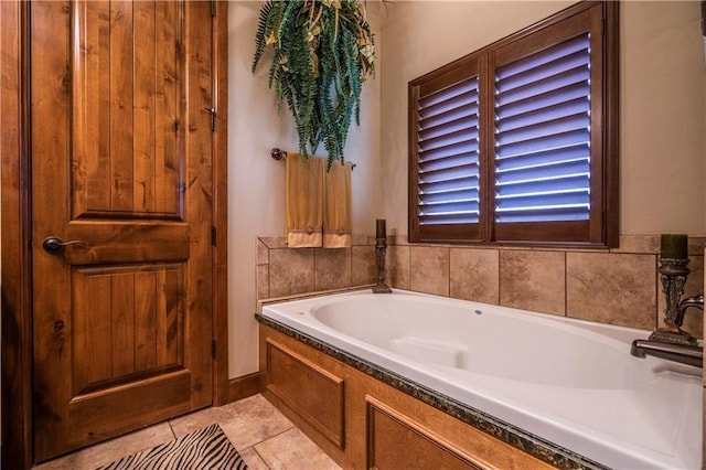 16000 SW 25th St, Oklahoma City, OK 73036 - bathroom featuring a garden tub and tile patterned flooring