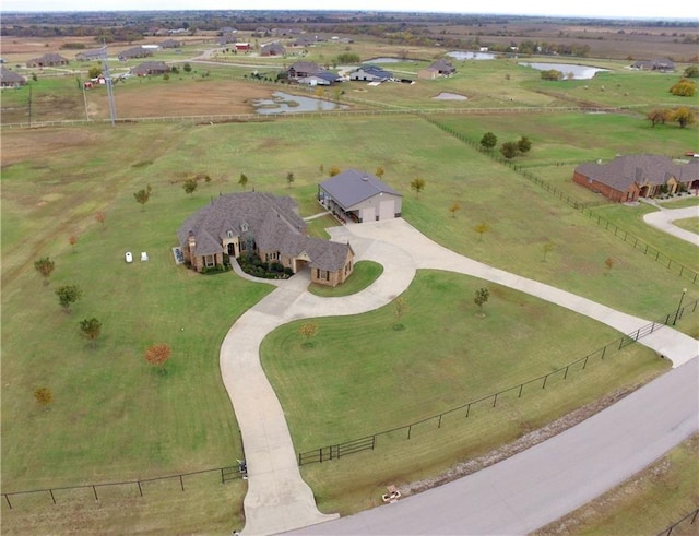 16000 SW 25th St, Oklahoma City, OK 73036 - aerial overview of property's location featuring a nearby body of water and rural landscape