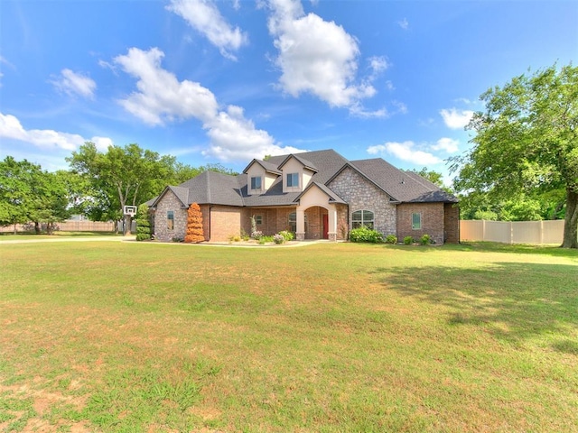 4216 SE 86th Pl, Oklahoma City, OK 73135 - view of front of property featuring stone siding