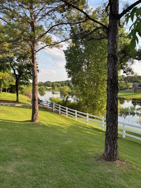 6706 Valley Ridge Dr, Edmond, OK 73034 - view of yard with a water view