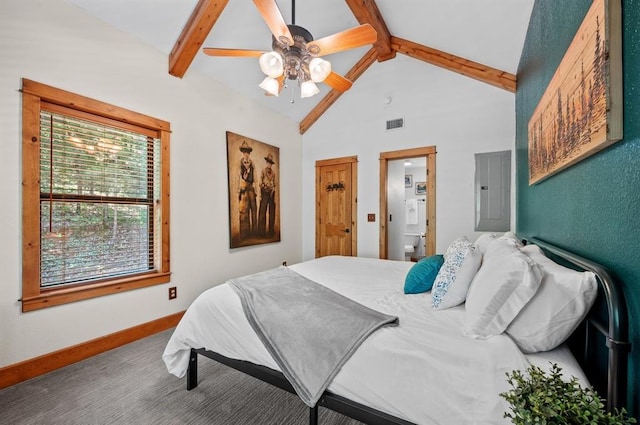 83 Bobber Rd, Broken Bow, OK 74728 - bedroom featuring electric panel, baseboards, and a ceiling fan