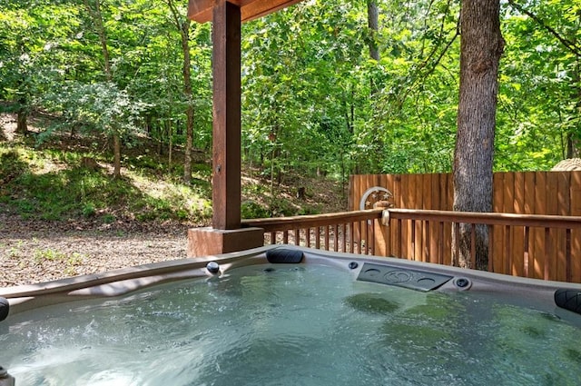 83 Bobber Rd, Broken Bow, OK 74728 - view of swimming pool with a hot tub