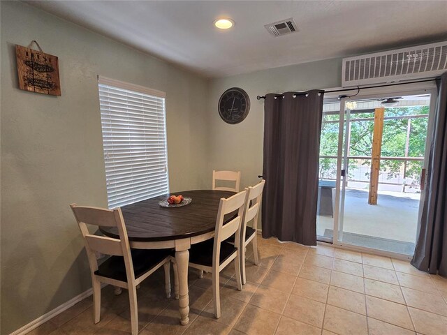 110534 S 4183rd Rd, Checotah, OK 74426 - dining space featuring light tile patterned floors and recessed lighting