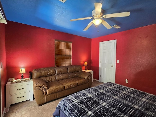 110534 S 4183rd Rd, Checotah, OK 74426 - bedroom with carpet floors and ceiling fan