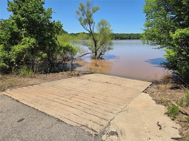 110534 S 4183rd Rd, Checotah, OK 74426 - dock area with a boat ramp and a water view