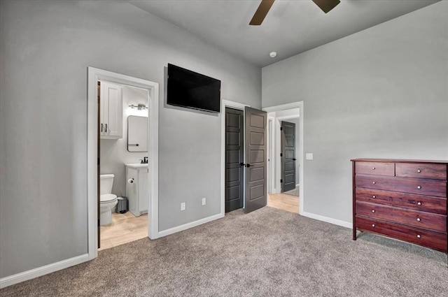 1008 Collis Way, Newcastle, OK 73065 - unfurnished bedroom with carpet, baseboards, ensuite bathroom, and a sink