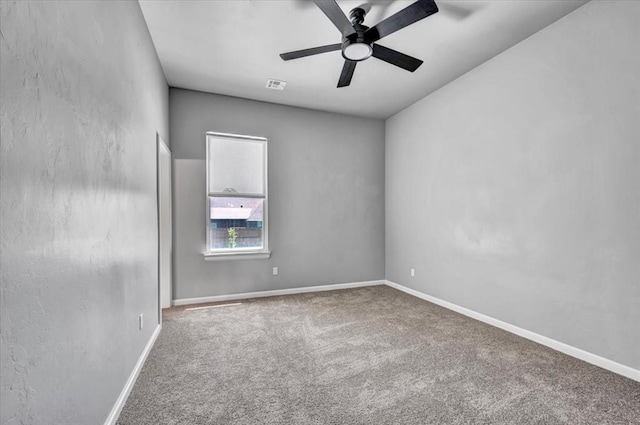 1008 Collis Way, Newcastle, OK 73065 - spare room with carpet floors, ceiling fan, and baseboards