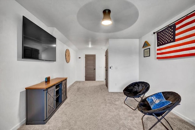 1008 Collis Way, Newcastle, OK 73065 - living area featuring carpet flooring and baseboards