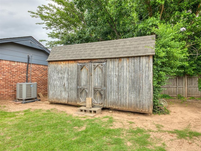 4004 N Shannon Ave, Bethany, OK 73008 - view of shed with central AC unit