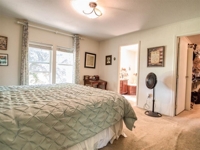 920245 S 3300th Rd, Wellston, OK 74881 - bedroom with light colored carpet, a spacious closet, a closet, and ensuite bathroom
