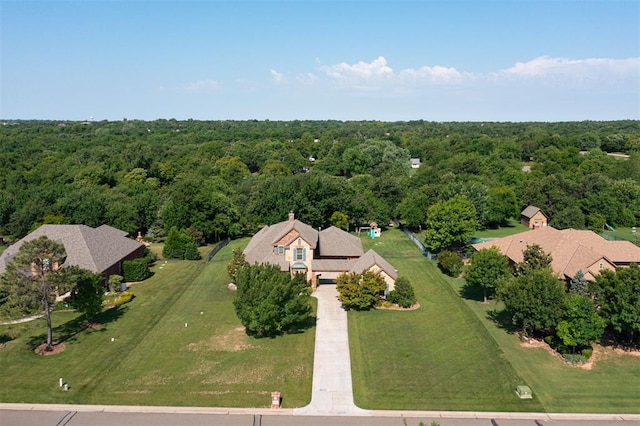 5905 Smoky Hill Trl, Edmond, OK 73034 - aerial view of a heavily wooded area