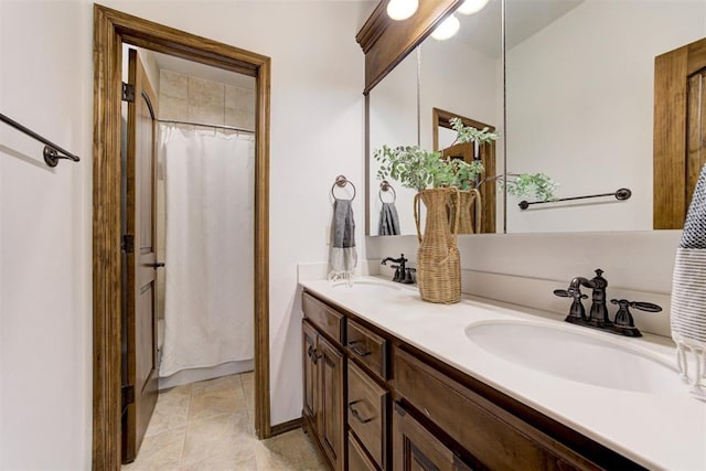 5905 Smoky Hill Trl, Edmond, OK 73034 - full bath with double vanity and curtained shower