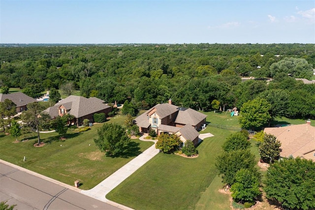 5905 Smoky Hill Trl, Edmond, OK 73034 - bird's eye view of a heavily wooded area