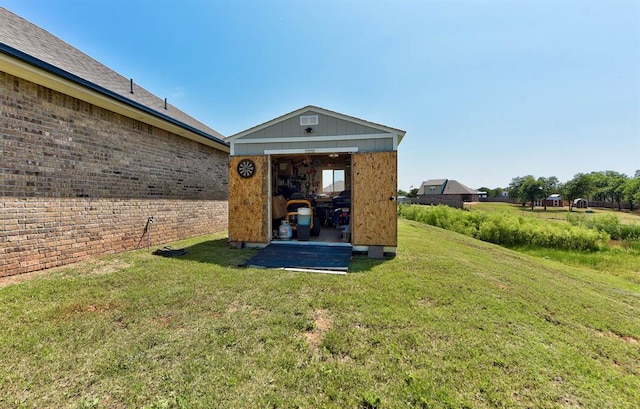 11734 Split Oak Cir, Guthrie, OK 73044 - view of green lawn featuring an outbuilding